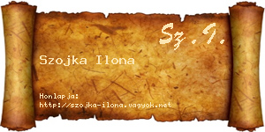Szojka Ilona névjegykártya